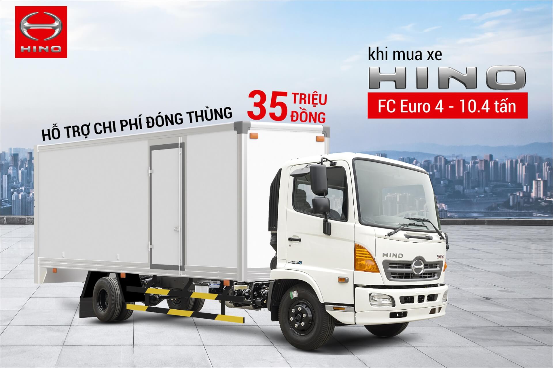 HỖ TRỢ CHI PHÍ ĐÓNG THÙNG KHI KHÁCH HÀNG MUA XE FC EURO 4 &#8211; 10,4 TẤN