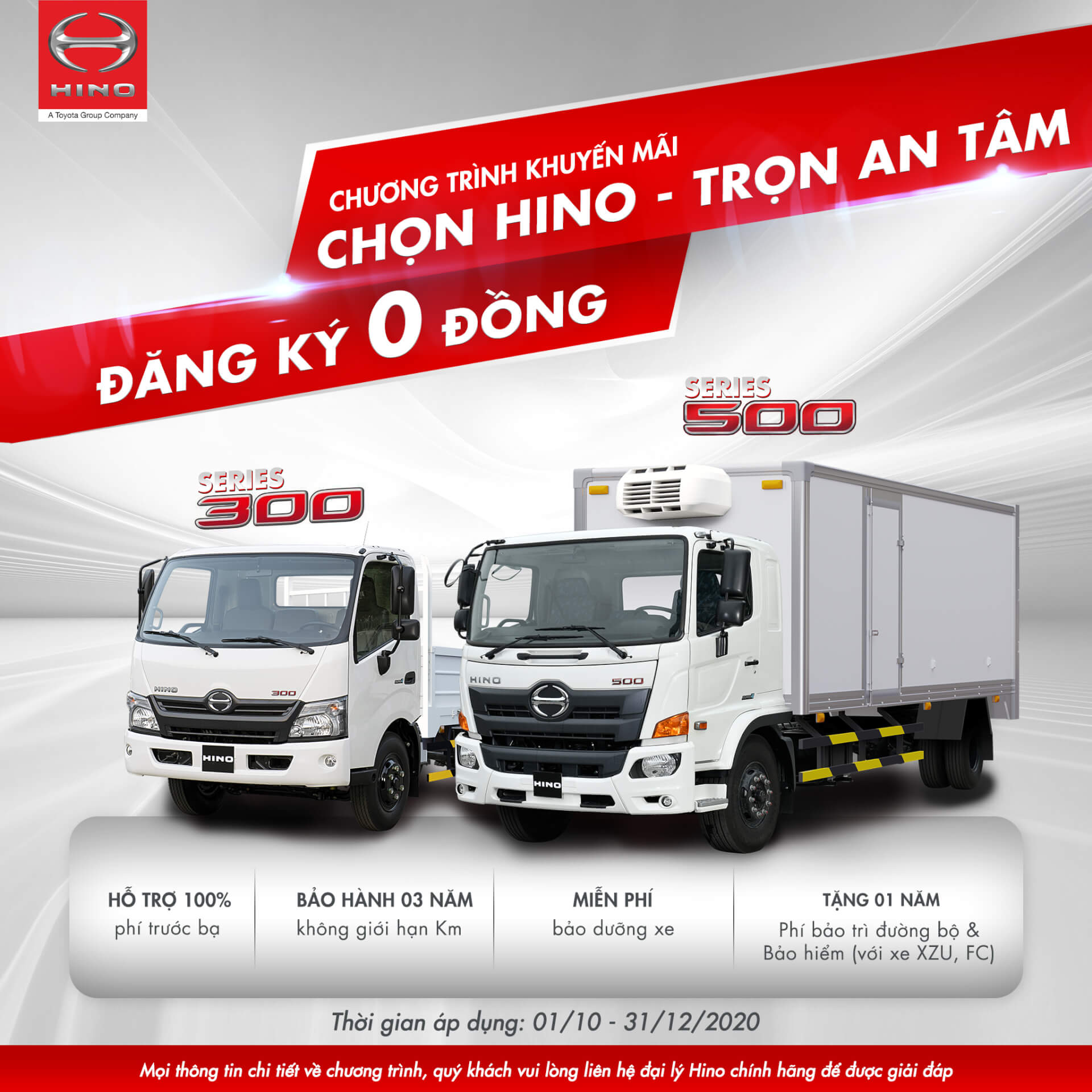 HINO x3 – REGISTRATION PACKAGE