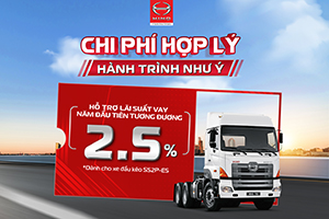 CHƯƠNG TRÌNH HỖ TRỢ LÃI SUẤT CHO XE ĐẦU KÉO HINO SS2P-E5