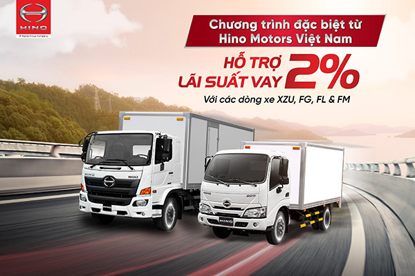 CHƯƠNG TRÌNH HỖ TRỢ LÃI SUẤT KHI MUA XE HINO XZU, FG, FL, FM